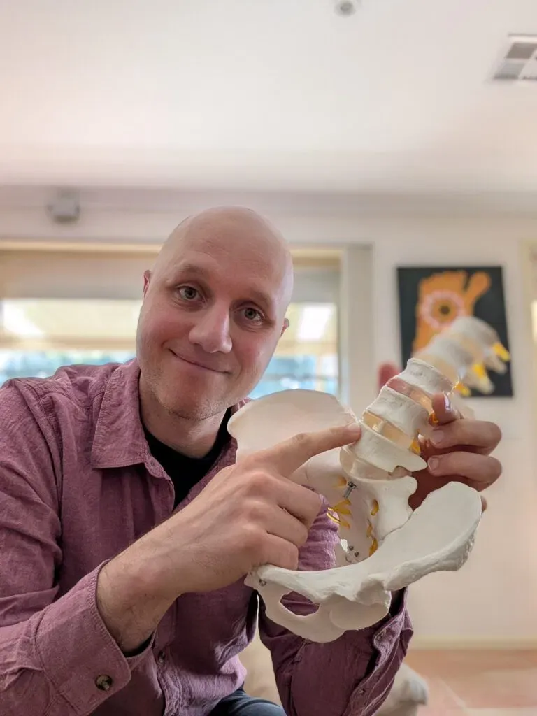 Sam Bayliss explaining a spine model